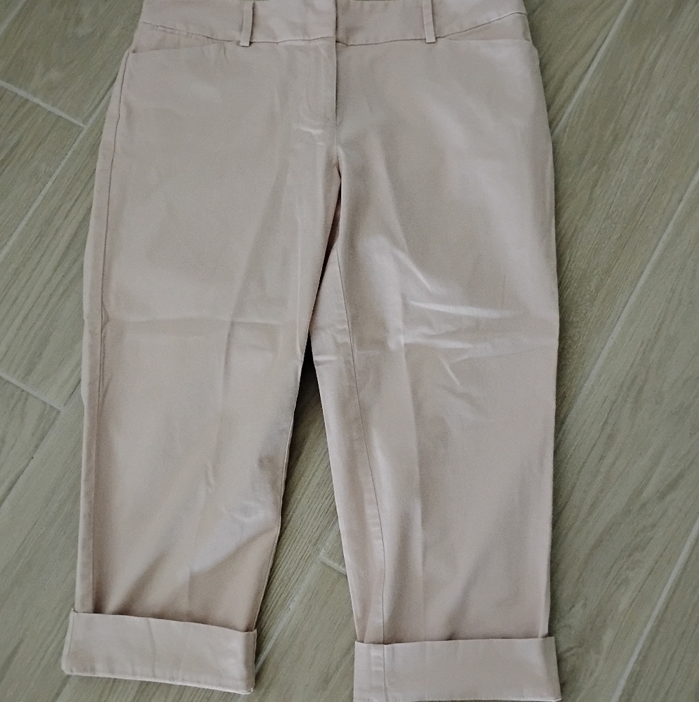 Loft Light Pink Cropped Pants